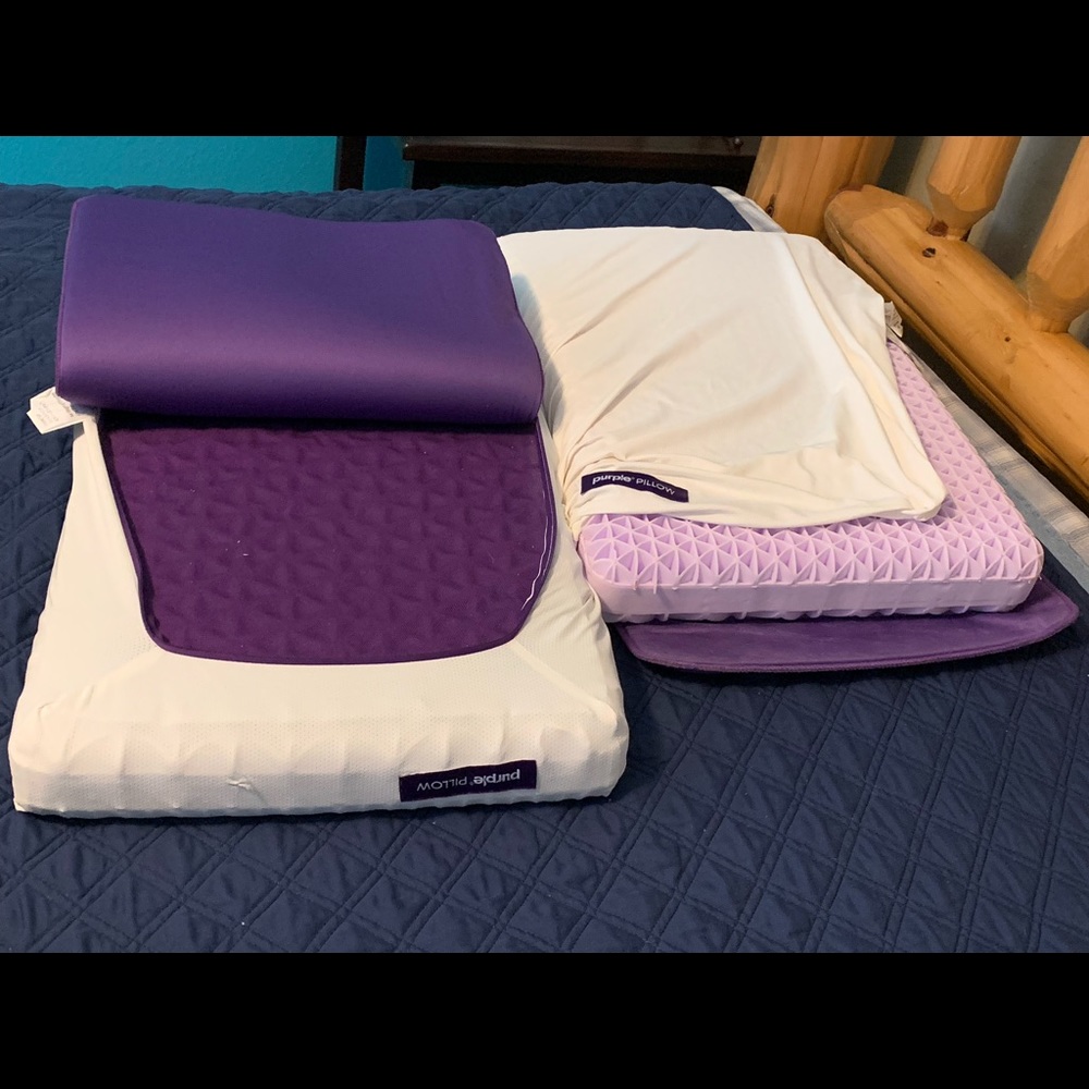 Purple pillow for a Queen bed